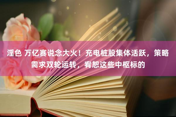 淫色 万亿赛说念大火！充电桩股集体活跃，策略需求双轮运转，宥恕这些中枢标的