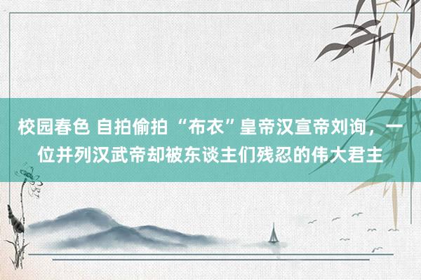 校园春色 自拍偷拍 “布衣”皇帝汉宣帝刘询，一位并列汉武帝却被东谈主们残忍的伟大君主