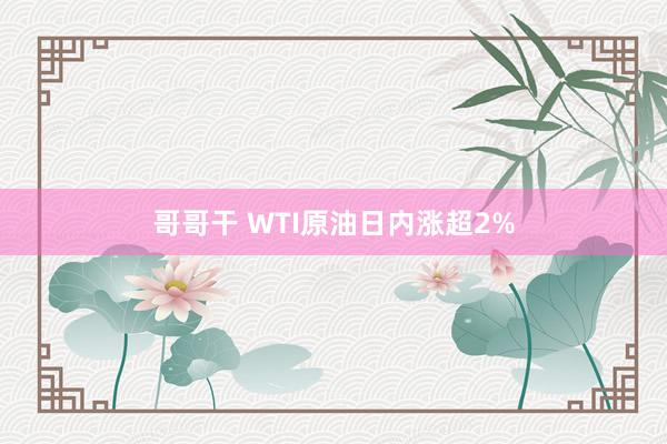 哥哥干 WTI原油日内涨超2%