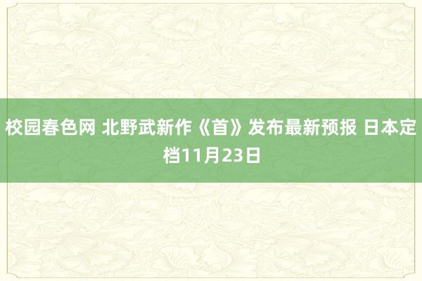 校园春色网 北野武新作《首》发布最新预报 日本定档11月23日