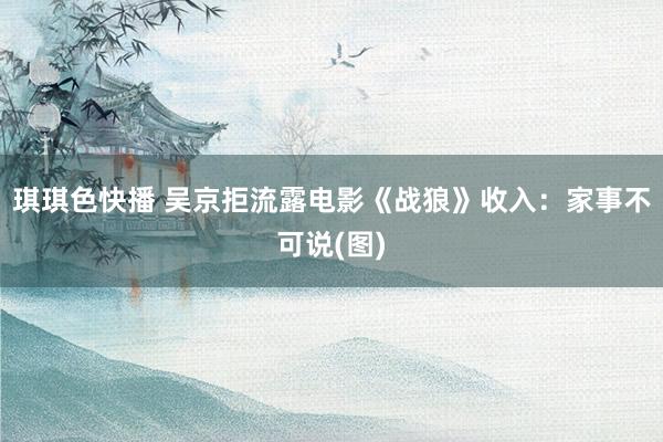 琪琪色快播 吴京拒流露电影《战狼》收入：家事不可说(图)