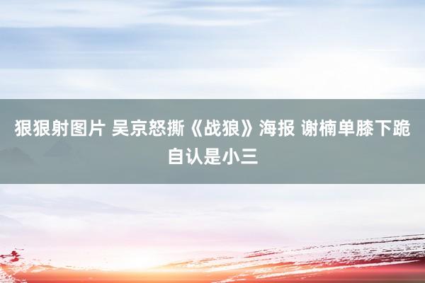 狠狠射图片 吴京怒撕《战狼》海报 谢楠单膝下跪自认是小三