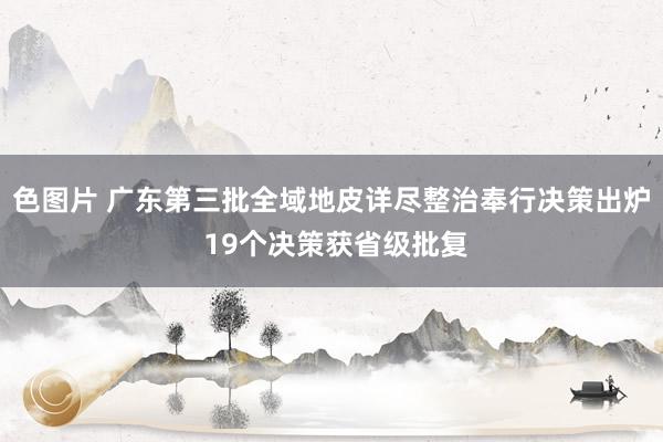 色图片 广东第三批全域地皮详尽整治奉行决策出炉 19个决策获省级批复